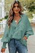 Billowy Sleeves Pocketed Shirt